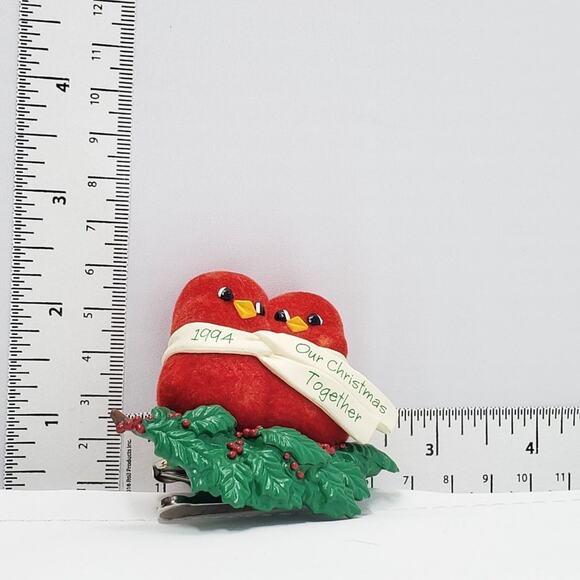 1994 Hallmark Our Christmas Together Clip-On Keepsake Handcrafted Ornament - Picture 5 of 5